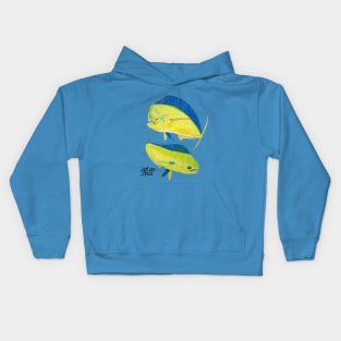 Dueling Dolphins for light products Kids Hoodie